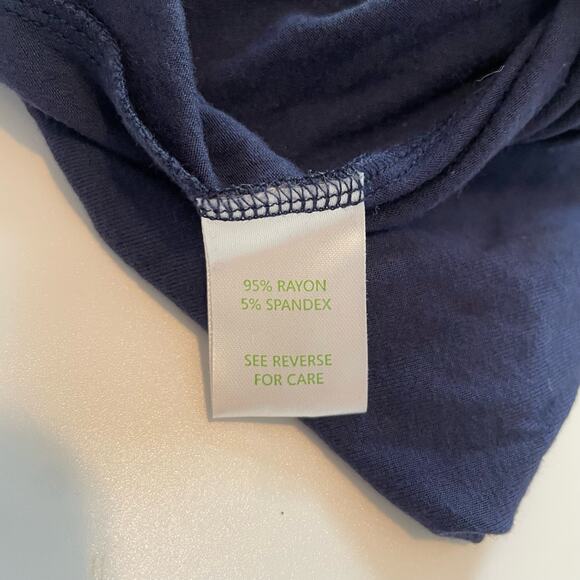 Lilly Pulitzer Size S Navy Blue Turtleneck Top Long Sleeves - Picture 4 of 6